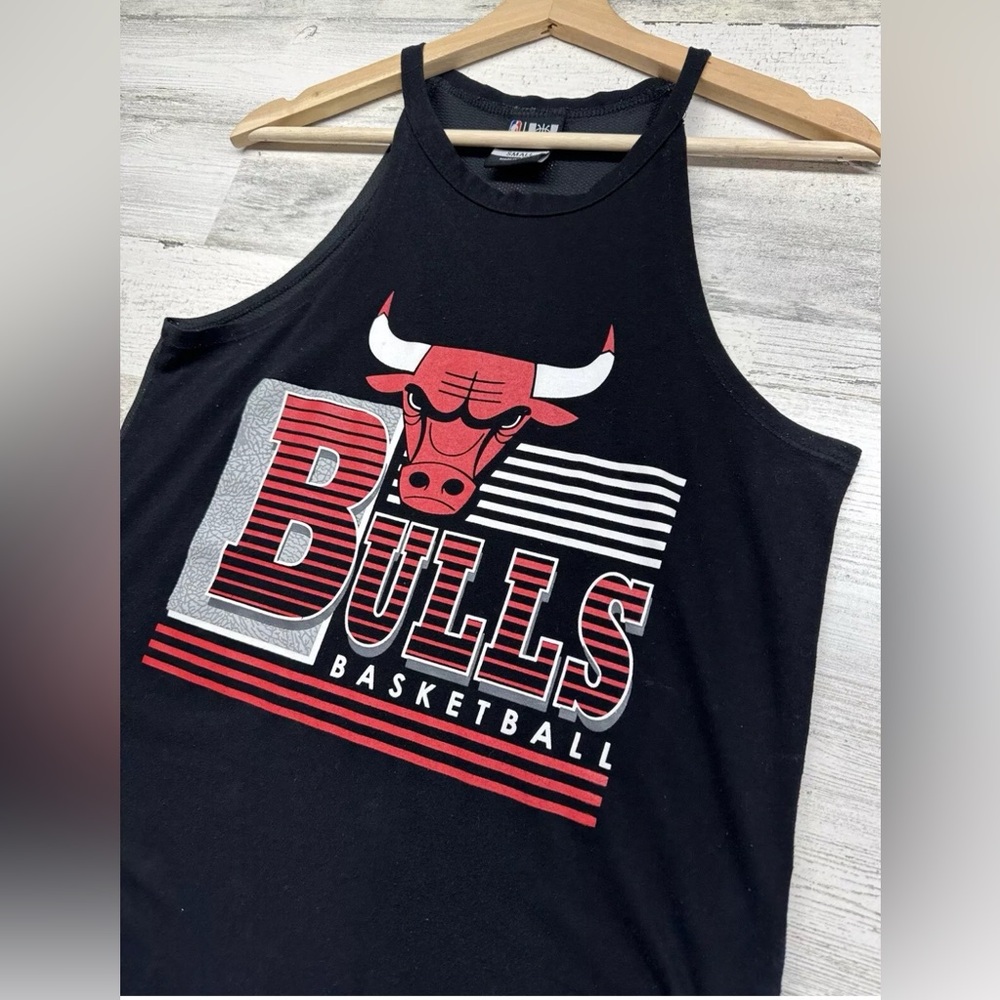 Chicago Bulls NBA Basketball Womens Small Mesh Back‎ High Neck Tank Top - Picture 2 of 8
